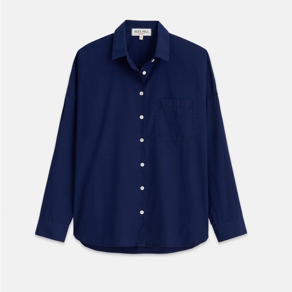 Alex Mill - Jo Shirt In Paper Poplin Dark Navy